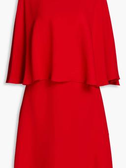 Layered silk-crepe dress