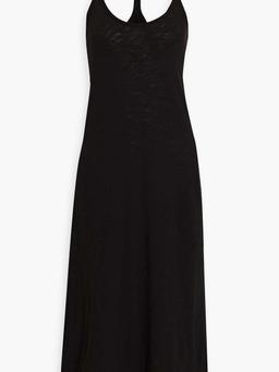 Cotton-twill midi dress