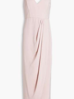 Draped satin midi dress
