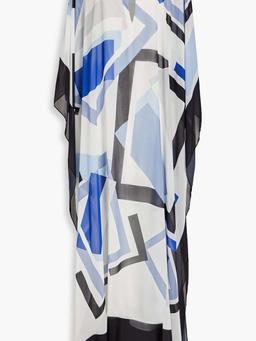 Printed chiffon kaftan
