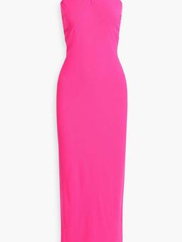Twisted stretch-crepe halterneck maxi dress