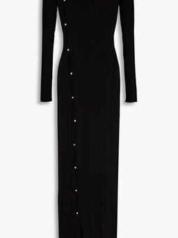 Lola cutout studded ribbed-knit maxi dress