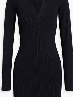 Cotton and cashmere-blend mini dress