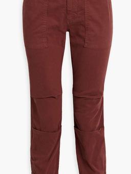 Paris cropped stretch-cotton twill tapered pants
