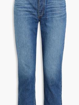 Nina cropped high-rise straight-leg jeans