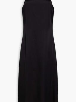 Eila silk-satin midi slip dress