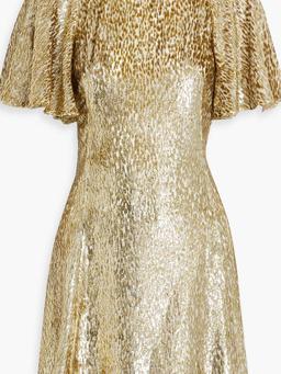 Midnight Tremors metallic fil coupé tulle mini dress