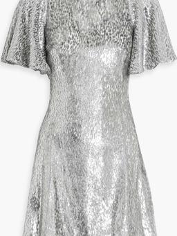 Midnight Tremors metallic devoré tulle mini dress
