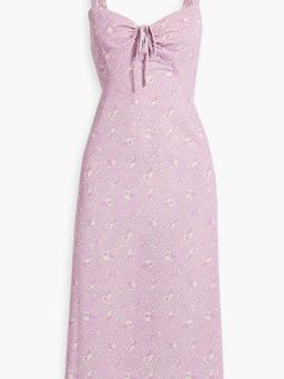 Printed satin-jersey dress