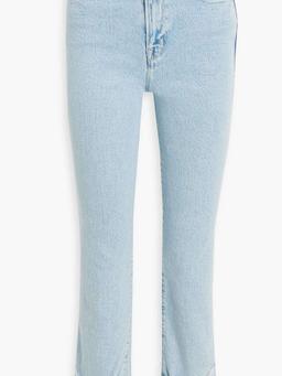 Le Super High cropped distressed high-rise bootcut jeans