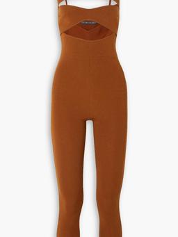 Cutout stretch-knit jumpsuit