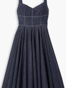 Elyse pleated denim dress