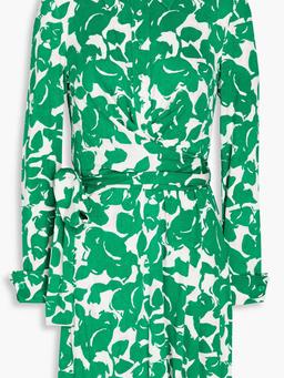 Didi printed jersey mini shirt dress