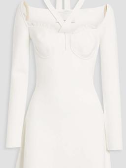 Cutout stretch-knit mini dress