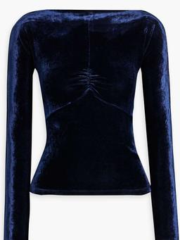Ruched velvet top