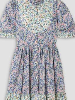 Tania ruffled floral-print cotton-poplin mini dress