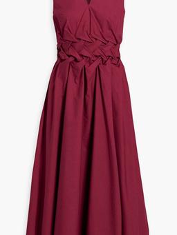 Eifal woven cotton-poplin midi dress