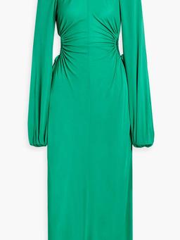 Edie ruched cutout jersey midi dress