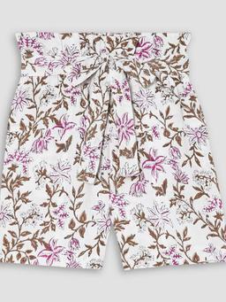 Lucia floral-print linen shorts