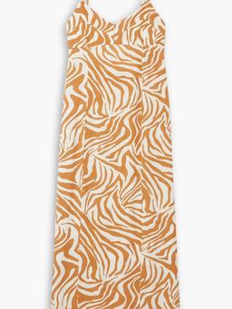 Beca zebra-print crepe maxi dress