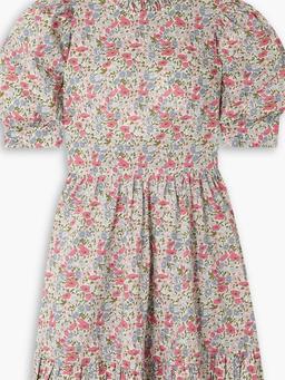 Susie ruffled floral-print cotton mini dress