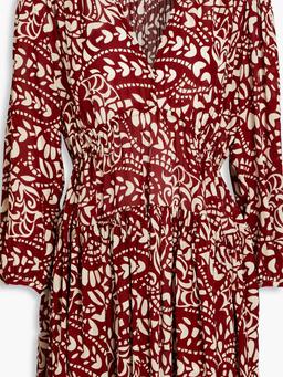 Kimy printed crepe de chine mini dress