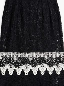 Cotton-blend lace skirt