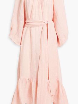 Laure linen-blend gauze midi dress
