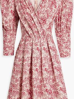 Izra floral-print cotton-poplin mini dress