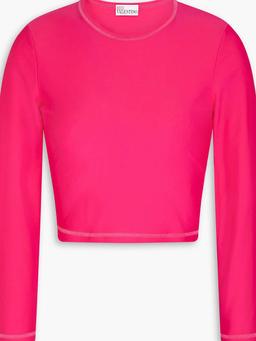 Cropped stretch-jersey top