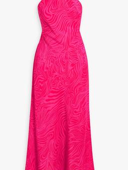 Opal printed silk-crepe midi dress