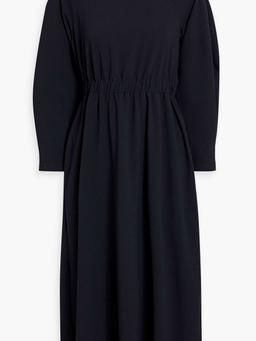 Violet gathered crepe midi dress