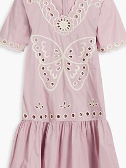 Broderie anglaise cotton mini dress