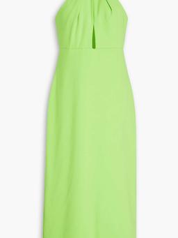 Cutout crepe midi dress