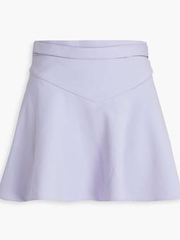 Fluted crepe mini skirt