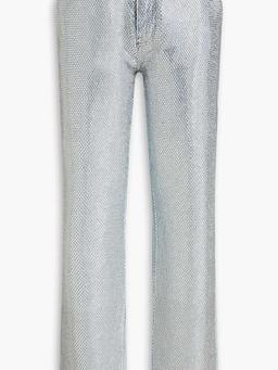 Le Jane embellished high-rise straight-leg jeans