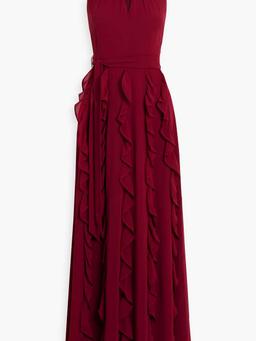 Ruffled georgette maxi dress