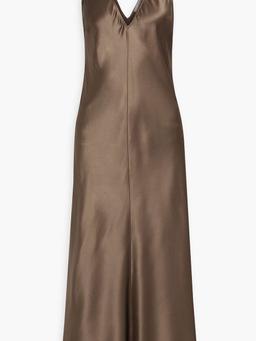 Silk-satin midi dress
