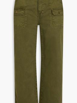 Cropped cotton-blend twill cargo pants