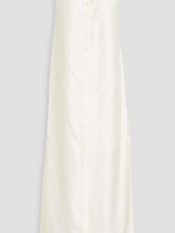 Vabea silk-twill midi dress