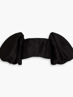 Eugene off-the-shoulder cropped linen-blend top