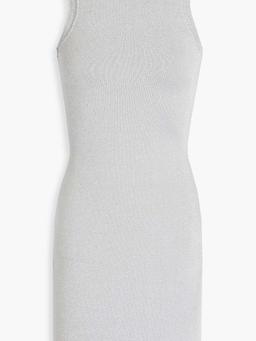 Metallic knitted mini dress