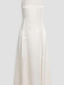 Mina silk-satin midi dress