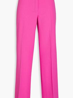 Twill straight-leg pants