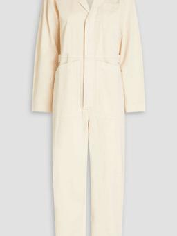 Standard cropped stretch-cotton jumpsuit