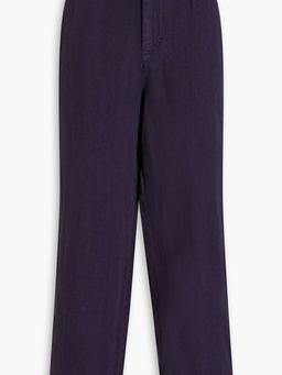 Linen straight-leg pants