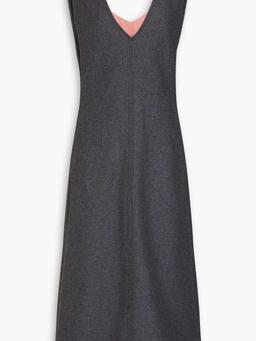 The Tunic wool-flannel midi dress