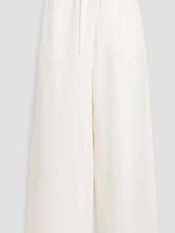 Silk-blend crepe culottes