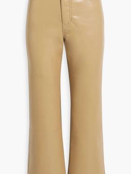 Le Jane Crop stretch-leather straight-leg pants