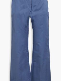 Silk-satin flared pants